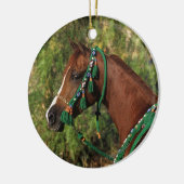 Arab Horse Headshot met bridle Keramisch Ornament (Links)