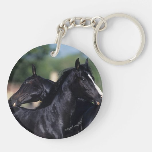 Arab Horse Scratching Sleutelhanger (Achterkant)