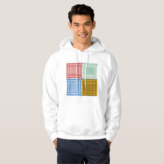 Arab Shemagh Sjaals Mannen Hoodie (Voorkant volledig)