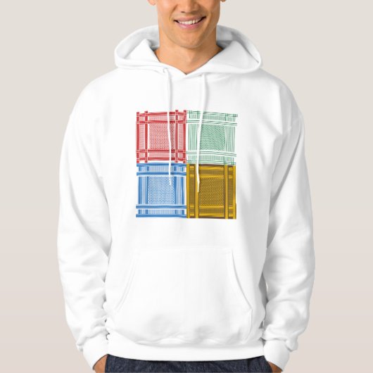 Arab Shemagh Sjaals Mannen Hoodie (Voorkant)
