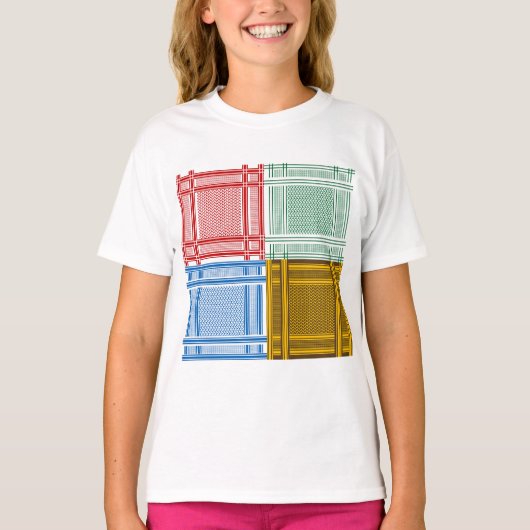 Arab Shemagh Sjaals Meisjes T-shirt (Voorkant)