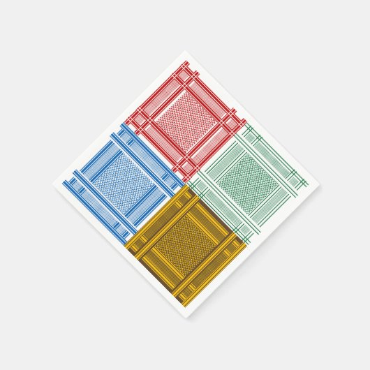 Arab Shemagh sjaals papieren servetten (Hoek)