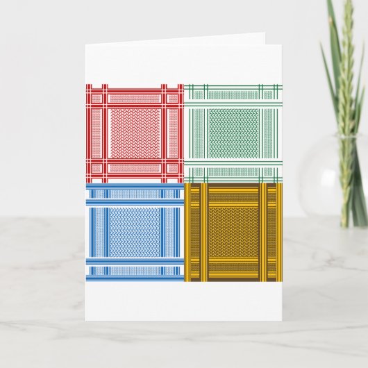 Arab Shemagh Sjaals Wenskaarten Kaart (Voorkant)