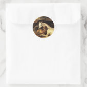 ARAB TENT MET HORSEN , ANDERE DIEREN RONDE STICKER (Tas)