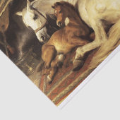 ARAB TENT MET HORSEN , ANDERE DIEREN TISSUEPAPIER (Detail)