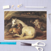 ARAB TENT MET HORSEN , ANDERE DIEREN TISSUEPAPIER (Craft)