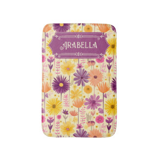 Arabella Cascading Modern Floral Pattern Badmat