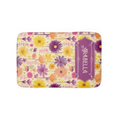 Arabella Cascading Modern Floral Pattern Badmat (Voorkant)