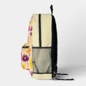 Arabella Cascading Modern Floral Pattern Bedrukte Rugzak (Rechts)