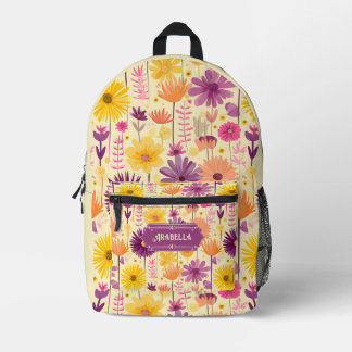 Arabella Cascading Modern Floral Pattern Bedrukte Rugzak