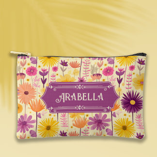 Arabella Cascading Modern Floral Pattern Etui