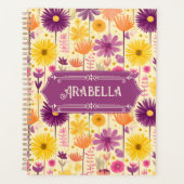 Arabella Cascading Modern Floral Pattern Planner (Voorkant)