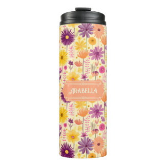 Arabella Cascading Modern Floral Pattern Thermosbeker