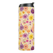 Arabella Cascading Modern Floral Pattern Thermosbeker (Gedraaid links)
