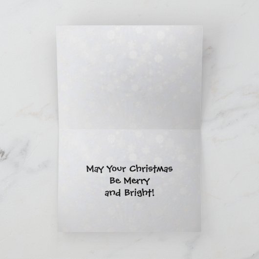 Arabella de Kat - Witte Kerst Feestdagen Kaart (Binnen)