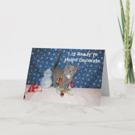 Arabella de Kat - Witte Kerst Feestdagen Kaart