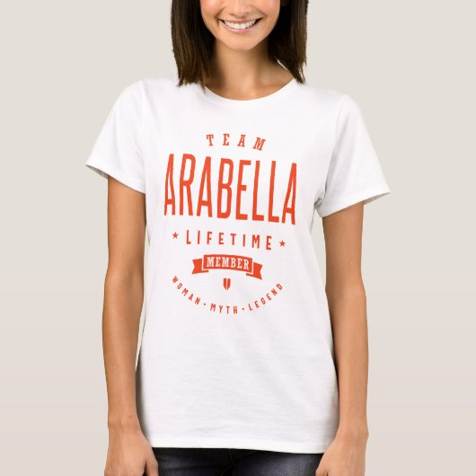 Arabella Persoonlijke naam Birthday Gift T-shirt (Voorkant)