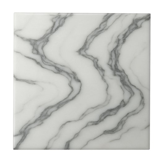 Arabescato Flow – Elegante Wervelende Witte Marmer Tegeltje (Voorkant)