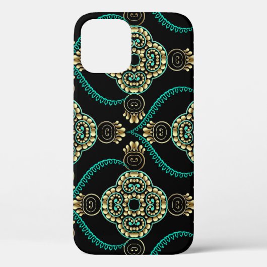 Arabesk Bloemen, Elegantiepatroon. Case-Mate iPhone Case (Achterkant)