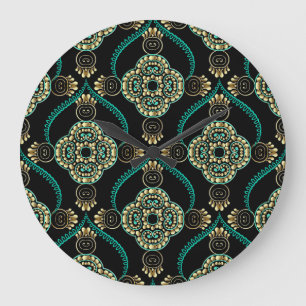 Arabesk Bloemen,  Elegantiepatroon. Grote Klok