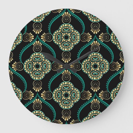 Arabesk Bloemen,  Elegantiepatroon. Grote Klok (Voorkant)