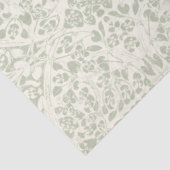 Arabesk Bloemenwijnstokken Sage Groen Ivoor Decoup Tissuepapier (Detail)