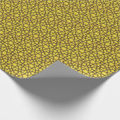 Arabesk in geel en zwart cadeaupapier (Hoek)