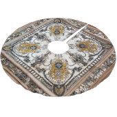 Arabesk Marmeren Textuur  Patchwork Kerstboom Rok (Gekanteld)