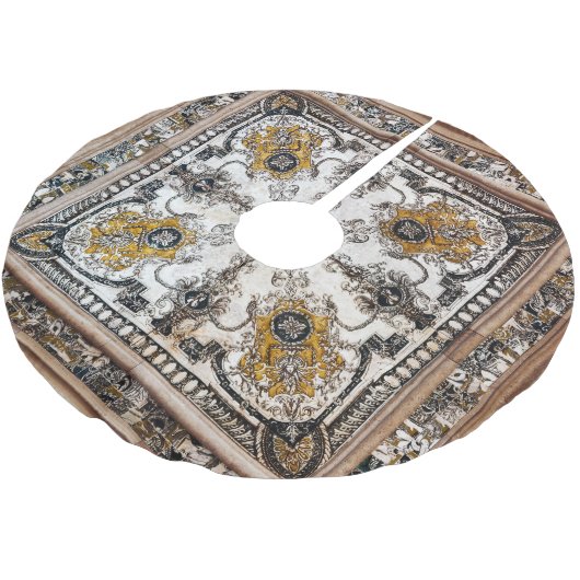 Arabesk Marmeren Textuur  Patchwork Kerstboom Rok (Gekanteld)