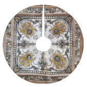 Arabesk Marmeren Textuur  Patchwork Kerstboom Rok (Voorkant)