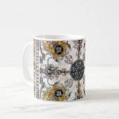 Arabesk Marmeren Textuur Patchwork Koffiemok (Voorkant links)
