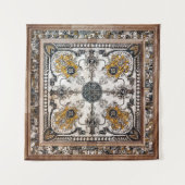 Arabesk Marmeren Textuur Patchwork Wandkleed (Voorkant (horizontaal))