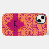 Arabesk Marokkaans Sinaasappel magenta naam person Case-Mate iPhone Case (Achterkant (horizontaal))
