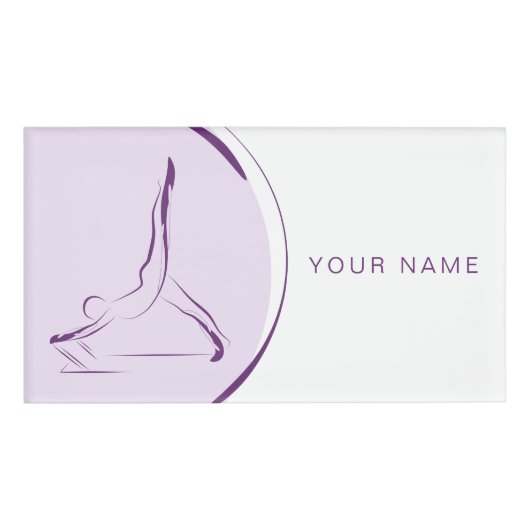 Arabesk op de reformer | Kleur Naambadge (Voorkant)