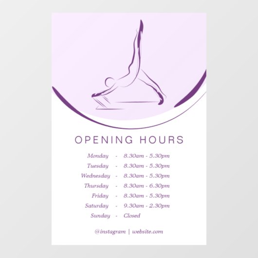 Arabesk op de reformer | Kleur Raamsticker (Vel)