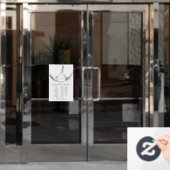 Arabesk op de reformer raamsticker (Kantoordeur)