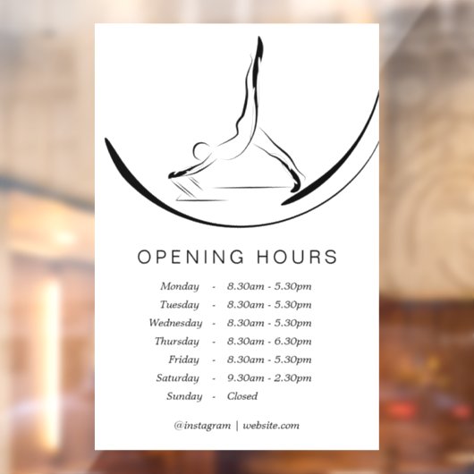 Arabesk op de reformer raamsticker (Vel 2)