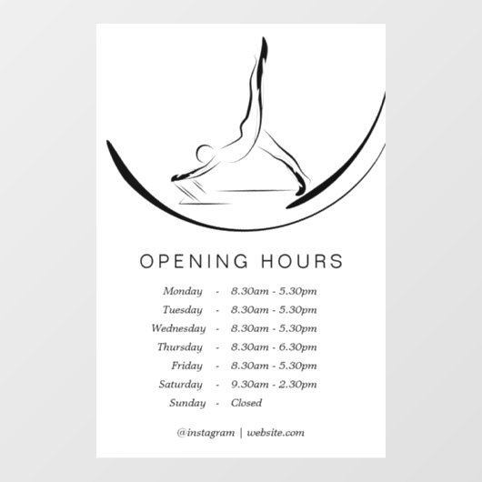 Arabesk op de reformer raamsticker (Vel)