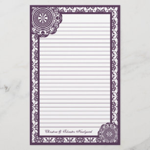 Arabesk Paarse kant, briefpapier