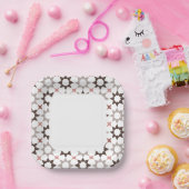 Arabesk patroon vierkant papier bord (Feest)