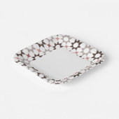 Arabesk patroon vierkant papier bord (Gebogen)