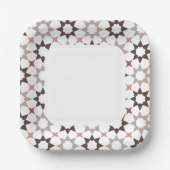 Arabesk patroon vierkant papier bord (Voorkant)