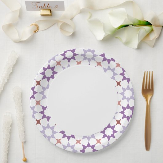 Arabesk patroonpapier bord (Huwelijk)