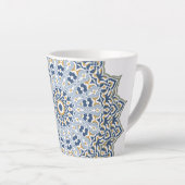 Arabesk Perzisch Oriëntaals Arabisch Turks Decor Latte Mok (Rechterhoek)