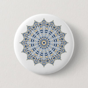 Arabesk Perzisch Oriëntaals Arabisch Turks Decor Ronde Button 5,7 Cm