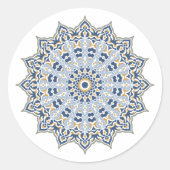 Arabesk Perzisch Oriëntaals Arabisch Turks Decor Ronde Sticker (Voorkant)