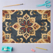 Arabesk Sierpatroon Goud en Donkere Tonen Tissuepapier (Craft)