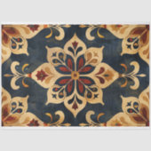 Arabesk Sierpatroon Goud en Donkere Tonen Tissuepapier (Voorkant)