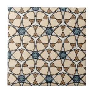 Arabesk symmetrisch geometrisch patroon tegeltje