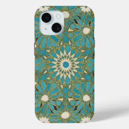 arabesk turquoise iPhone 15 case